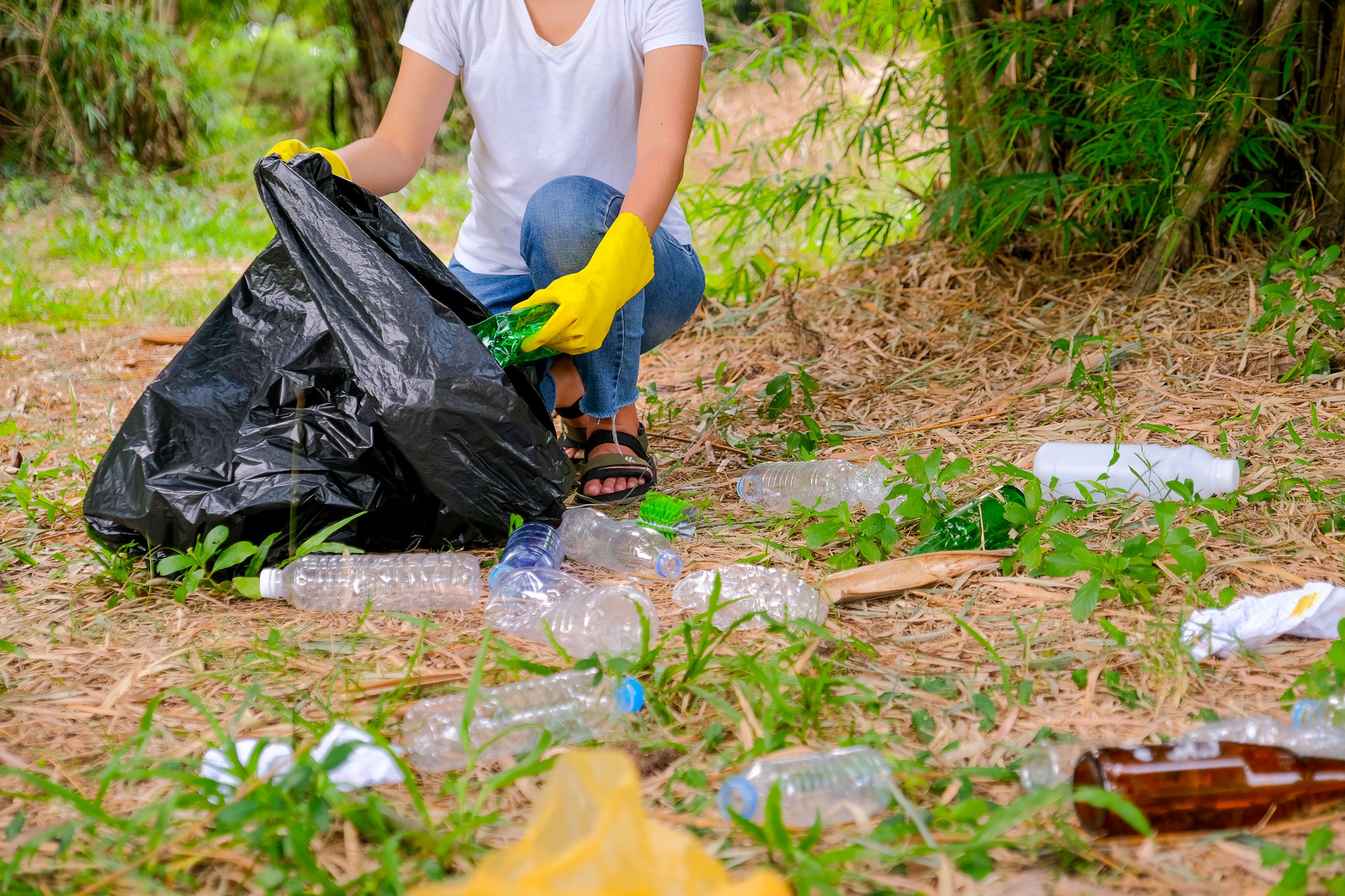 hands-of-white-shirt-woman-collect-the-garbage-out-2022-01-30-02-14-08-utc